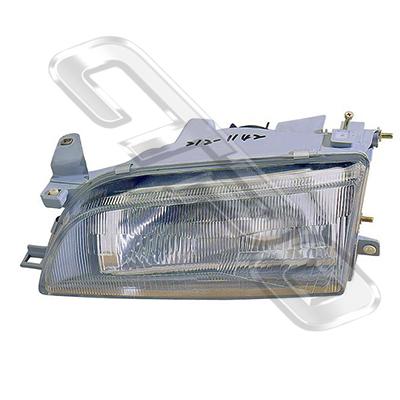HEADLAMP - L/H - W/E - GLASS LENS - TO SUIT TOYOTA COROLLA AE100 SDN 1992-