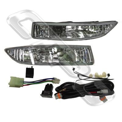 FOG LAMP - SET - L&R - W/WIRING - TO SUIT TOYOTA COROLLA ZZE 2002- SDN/WAG