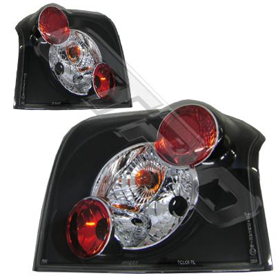 REAR LAMP - SET - L&R - BLACK - TO SUIT TOYOTA COROLLA ZZE 2002- HATCH