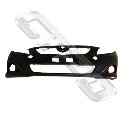 FRONT BUMPER - W/FOG & TOW HOLE - W/O SENSOR - TO SUIT TOYOTA COROLLA 2007- SEDAN