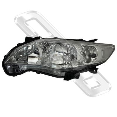 HEADLAMP - L/H - MANUAL - TO SUIT TOYOTA COROLLA 2010- SEDAN