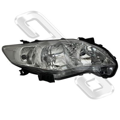 HEADLAMP - R/H - MANUAL - TO SUIT TOYOTA COROLLA 2010- SEDAN