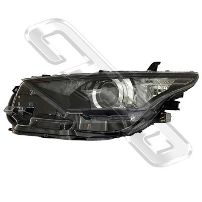 HEADLAMP - L/H - ELECTRIC - WITH LED - BLACK - TO SUIT TOYOTA COROLLA 2015- HATCH