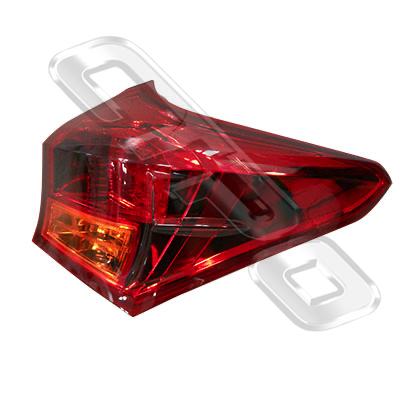 REAR LAMP - R/H - OUTER - LED - TO SUIT TOYOTA COROLLA 2012- HATCH