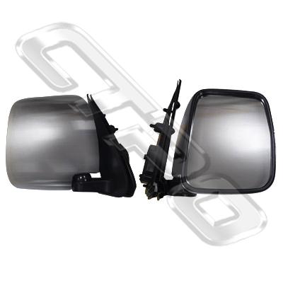 DOOR MIRROR - R/H - CHROME - MANUAL VERTICAL TYPE - TO SUIT TOYOTA HIACE 2014-  F/LIFT LATE