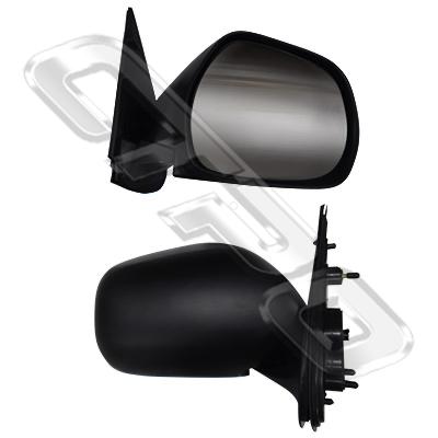 DOOR MIRROR - R/H - BLACK - MANUAL HORIZONTAL TYPE - TO SUIT TOYOTA HIACE 2014-  F/LIFT LATE