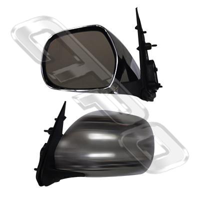 DOOR MIRROR - L/H - CHROME - MANUAL HORIZONTAL TYPE - TO SUIT TOYOTA HIACE 2014-  F/LIFT LATE