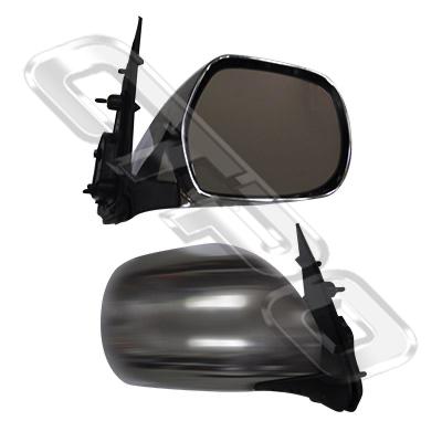 DOOR MIRROR - R/H - CHROME - MANUAL HORIZONTAL TYPE - TO SUIT TOYOTA HIACE 2014-  F/LIFT LATE