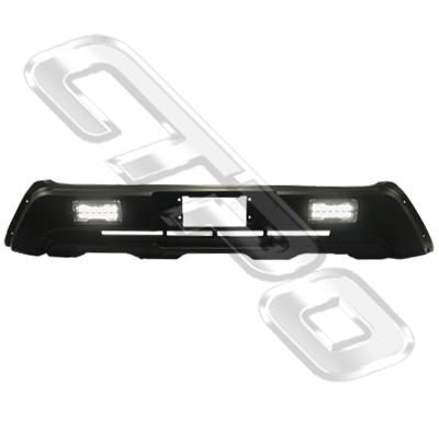 FRONT PLASTIC NUDGE BAR - WITH FOG LAMPS - TO SUIT TOYOTA HIACE 2014-  F/LIFT LATE  NARROW