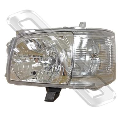 HEADLAMP - L/H - BULB SHIELD TYPE - TO SUIT TOYOTA HIACE 2004-