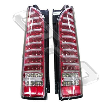REAR LAMP - SET - L&R - FULL LED - RED - TO SUIT TOYOTA HIACE 2004-