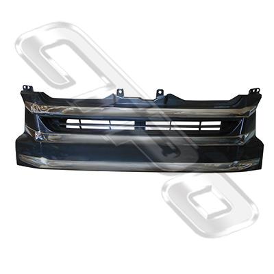 GRILLE - CHROME/BLACK - WIDE - TO SUIT TOYOTA HIACE 2014-  F/LIFT LATE