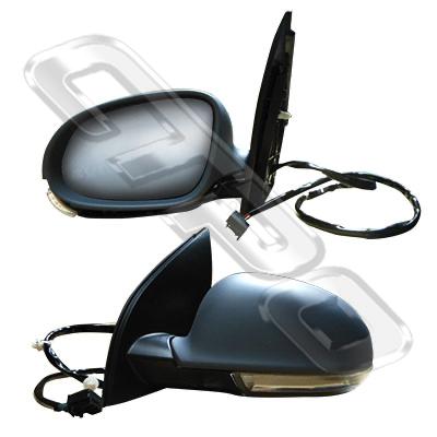DOOR MIRROR - L/H - 10 WIRE - WITH PUDDLE LAMP - IMPORT TYPE - TO SUIT VW GOLF MK5 2003-