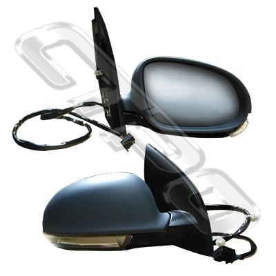 DOOR MIRROR - R/H - 10 WIRE - WITH PUDDLE LAMP - IMPORT TYPE - TO SUIT VW GOLF MK5 2003-
