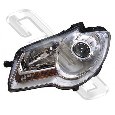 HEADLAMP - L/H - ELECTRIC W/MOTOR - TO SUIT VW TOURAN 2006-10