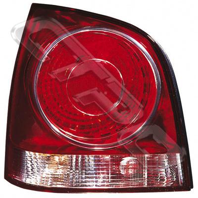 REAR LAMP - L/H - RED REFLECTOR - TO SUIT VW POLO MK5 2005-09