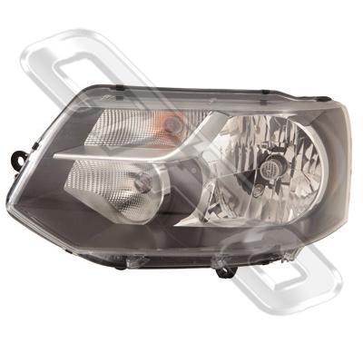 HEADLAMP - L/H - ELECTRIC - BLACK - TO SUIT VW TRANSPORTER T5 2010-