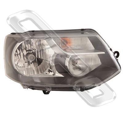 HEADLAMP - R/H - ELECTRIC - BLACK - TO SUIT VW TRANSPORTER T5 2010-